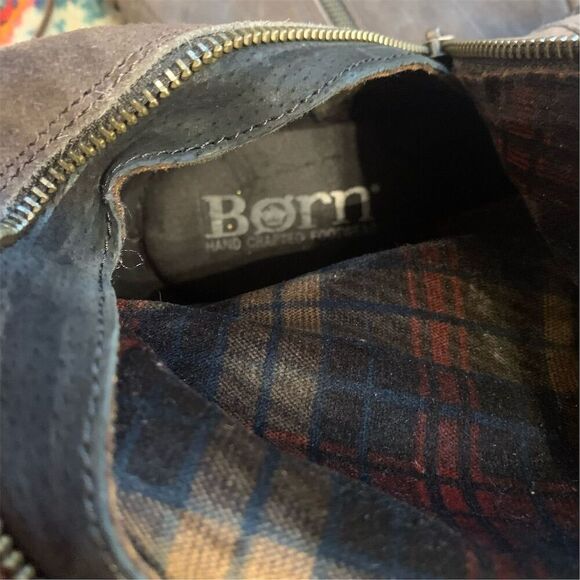 Born Felicia Women's Gray Suede Knee High Riding Boots Size 7.5 WIDE CALF - Picture 8 of 10